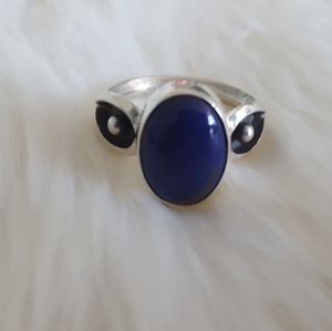 7 Lapis Navajo Sterling Ring
